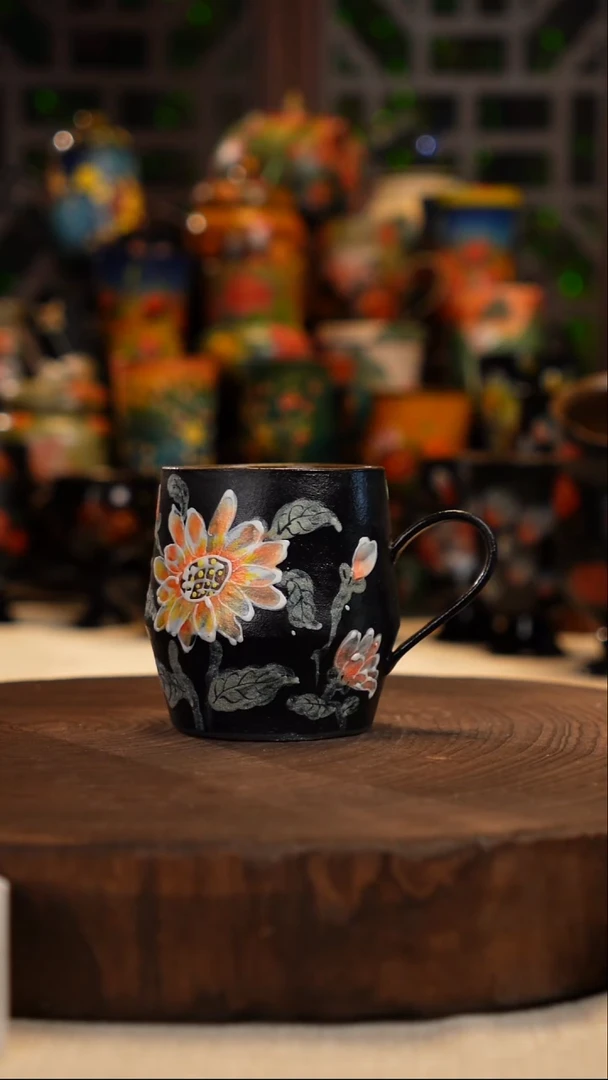 油画    釉下彩   杯子