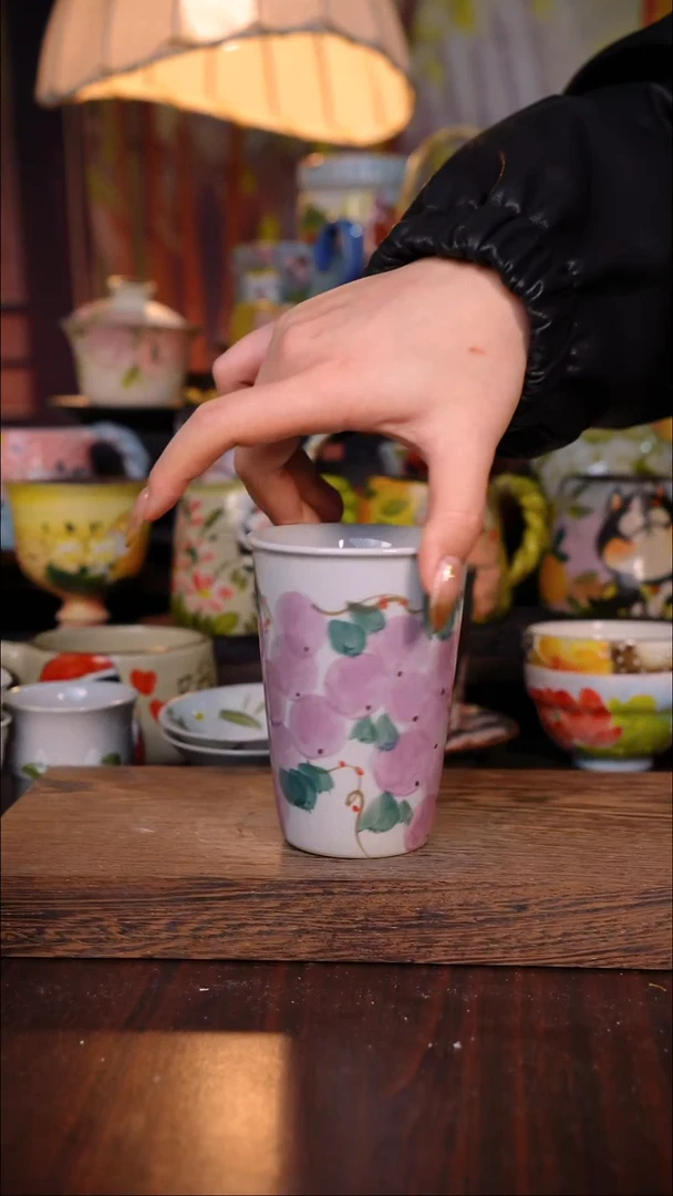 杯子陶泥垚手作 景德镇手工手绘陶瓷器物