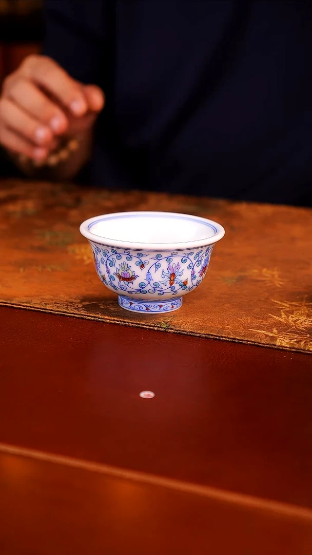 景德镇手工手绘茶器中号花心-80