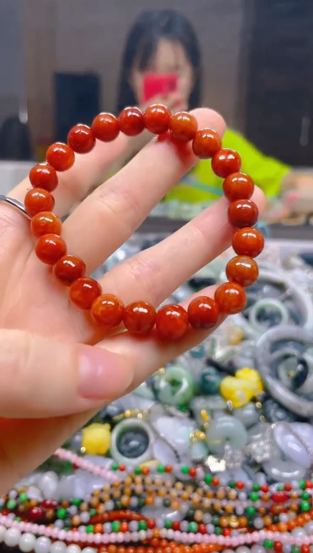 翡翠未镶嵌颈饰8MM/X/翡翠A货一图一物