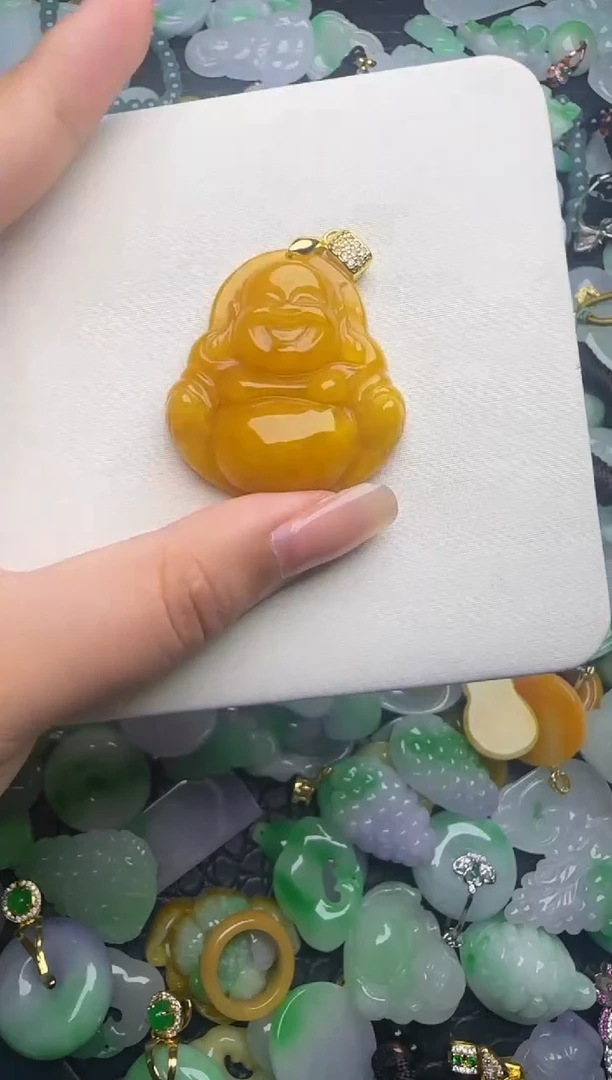 翡翠未镶嵌颈饰天然缅甸翡翠吊坠