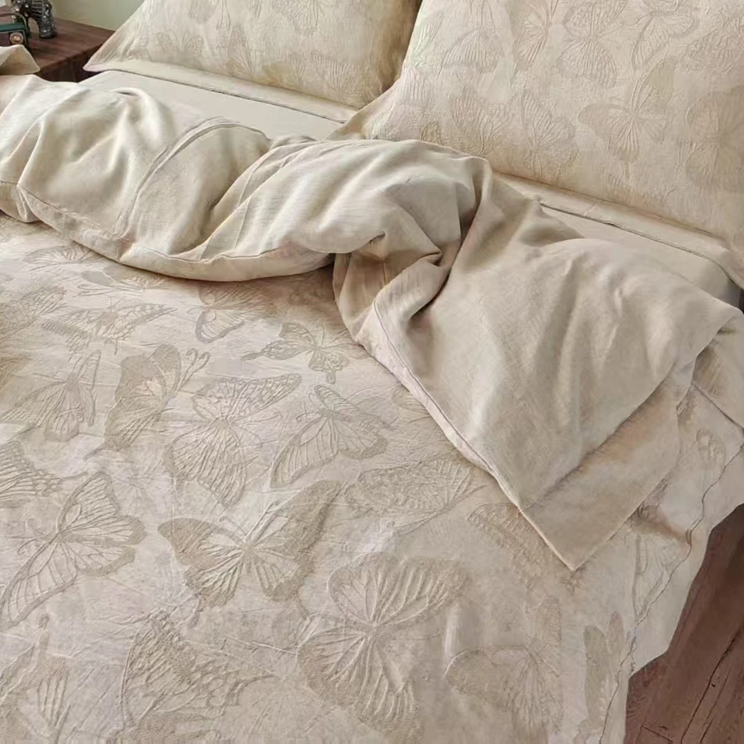 MOSONNY TEE/墨森尼2025新款棉麻提花夏被夏凉被空调被床单四件套