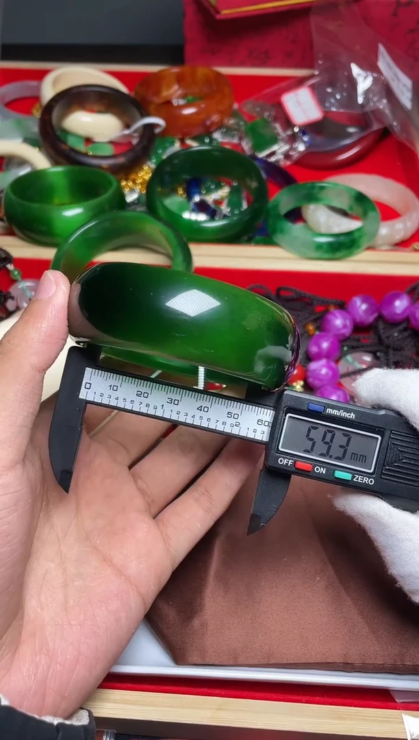 未镶嵌手镯翡翠面条推荐Z103  圈59.3