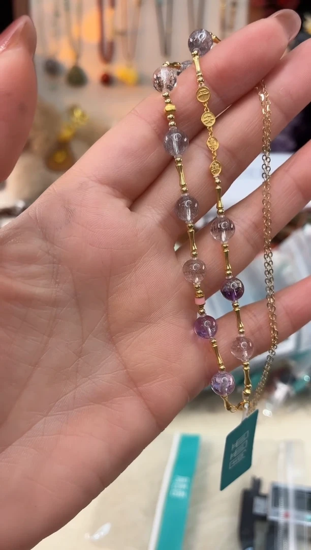 颈饰18K金镶嵌水晶@@B2921B017453