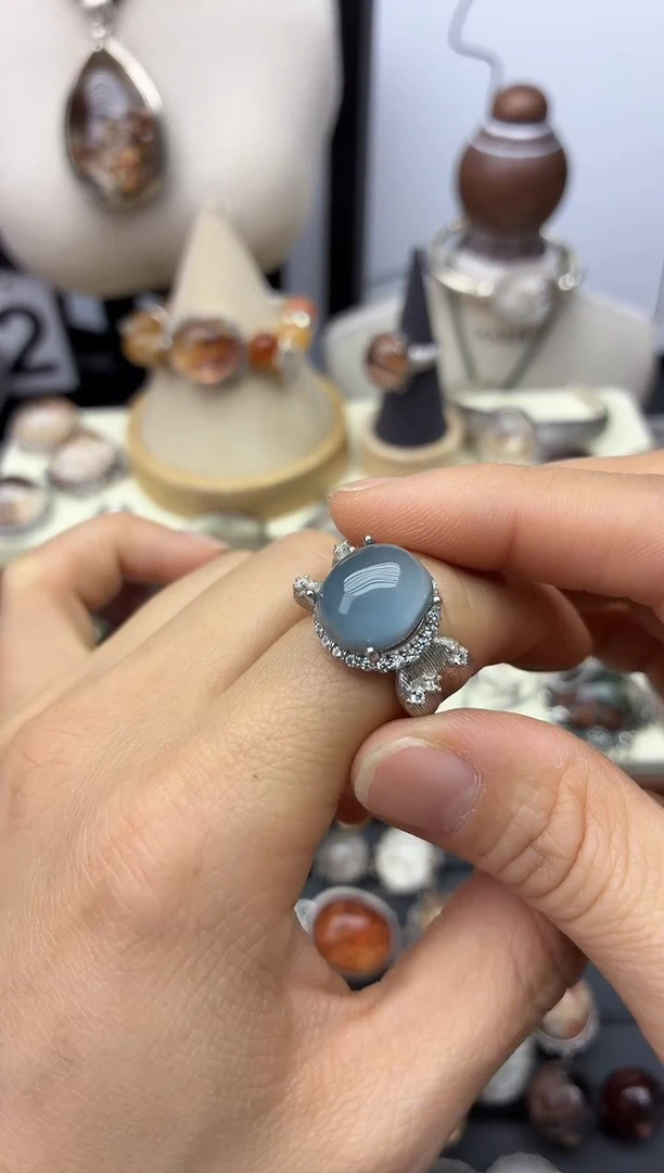 银S925镶嵌珠宝半成品水晶定制定制