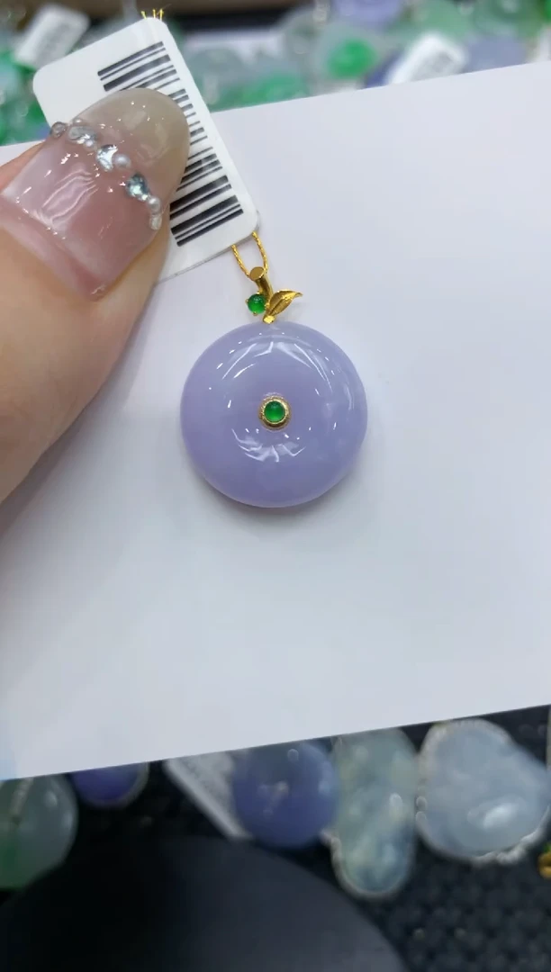 【闪购商品】翡翠颈饰18K金镶嵌222222222