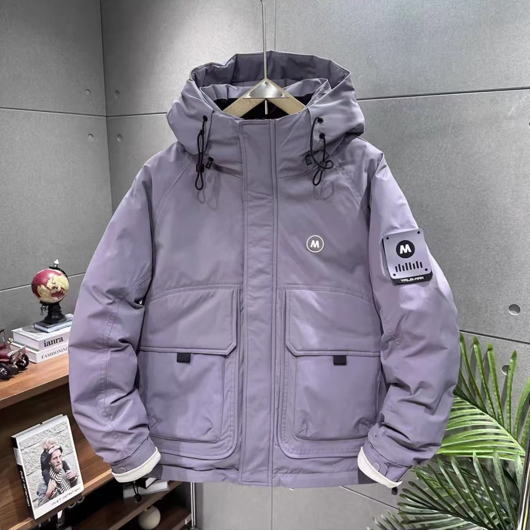 【瑞雪冰城】300克冬季背带户外时尚连帽情侣款加厚保暖外9919#G2