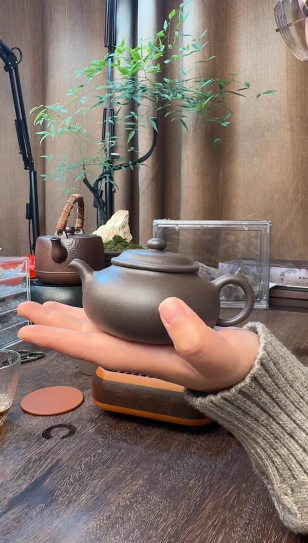 茶壶紫砂拙古-全手工-蠡墅天青-40目-容量：160-170CC