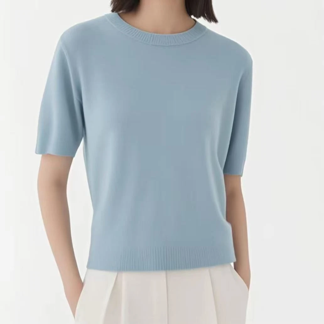 【大先严选】35+显年轻遮肉春装安迪绒圆领半袖