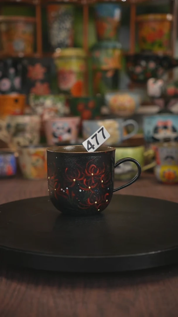 紫砂油画手绘釉下彩477