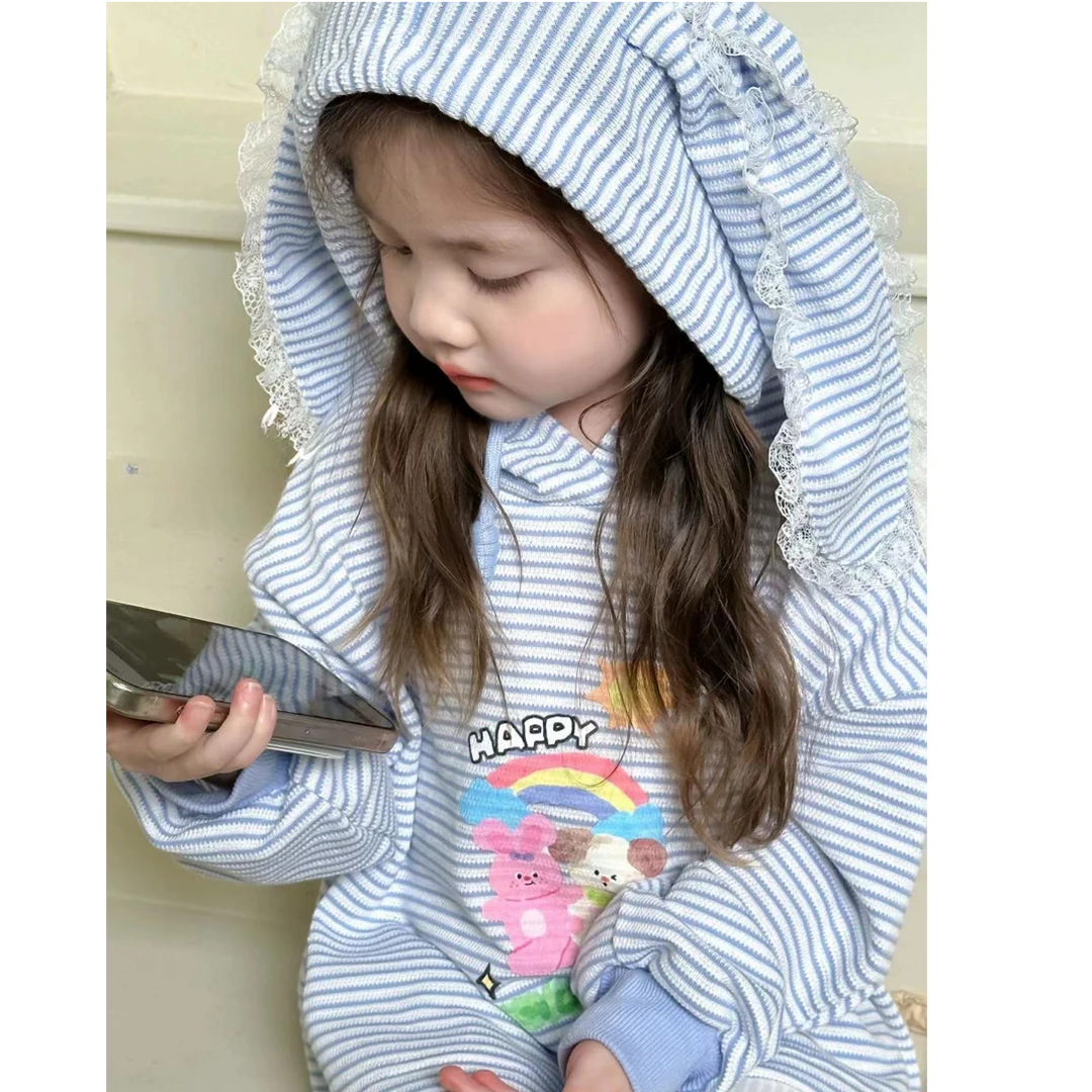 40828女宝宝24新款时尚卫衣印花兔子甜美上衣潮