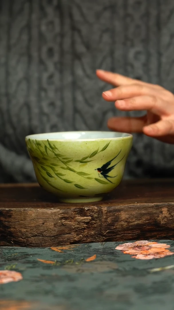 【闪购商品】杯釉下彩手工手绘同款陶器