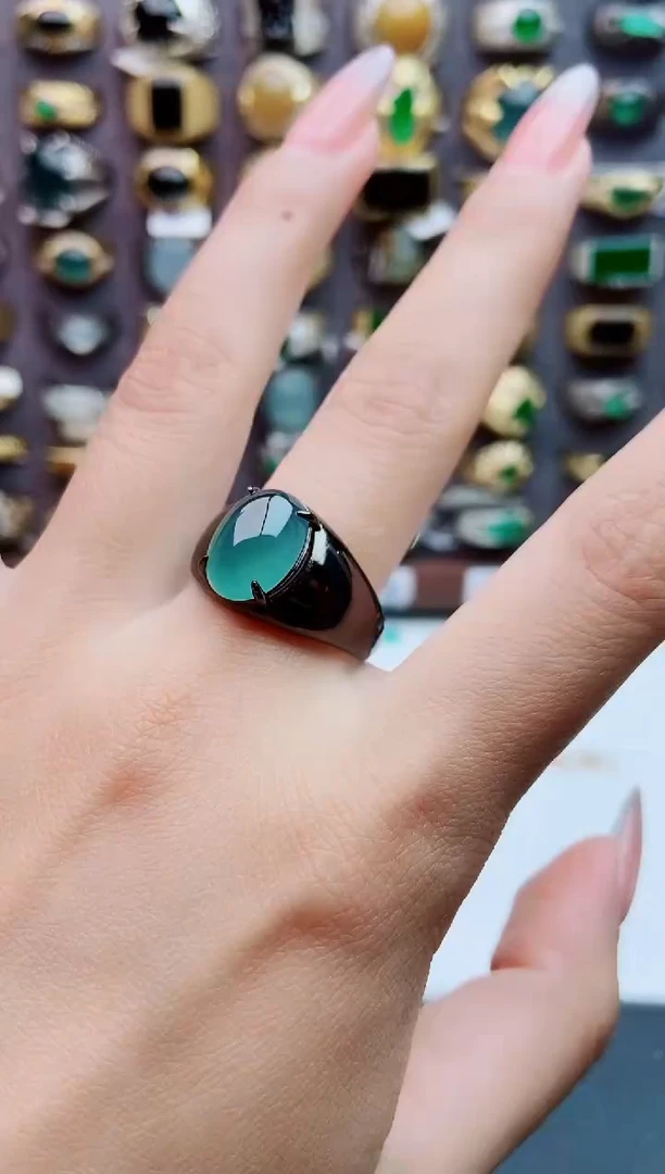 未镶嵌戒指翡翠天然翡翠男戒