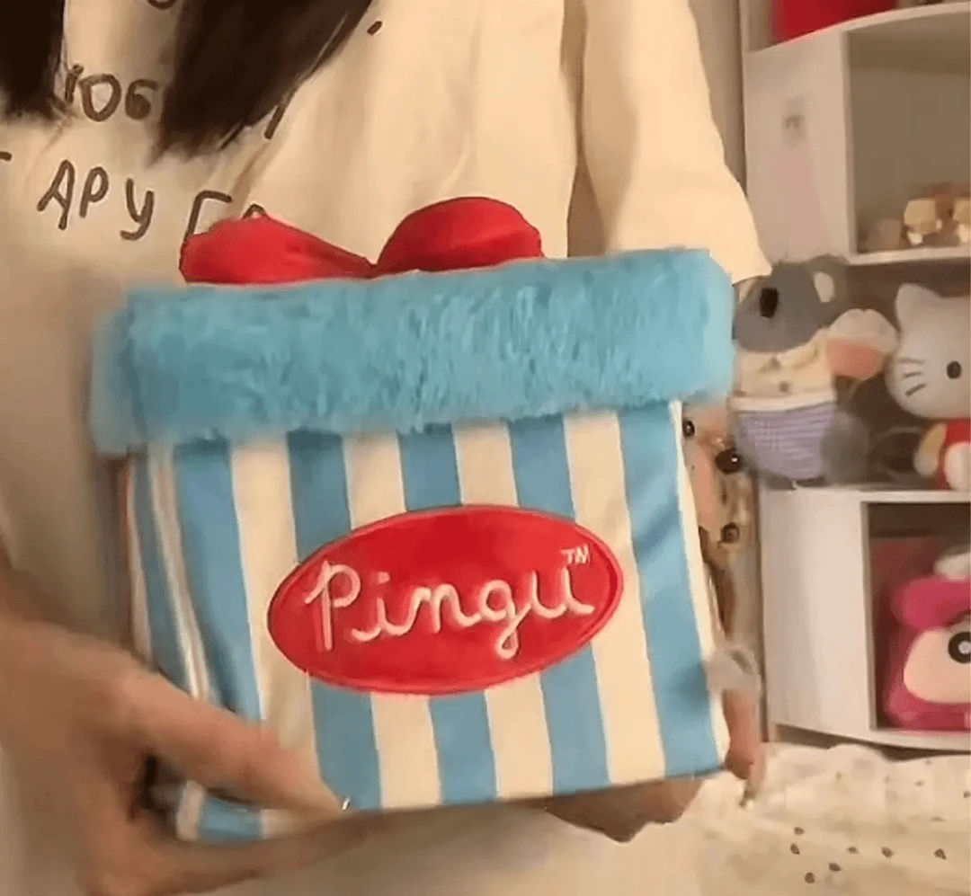 【现货速发】pingu企鹅惊喜礼盒视频同款毛绒玩具企鹅摆件送闺蜜