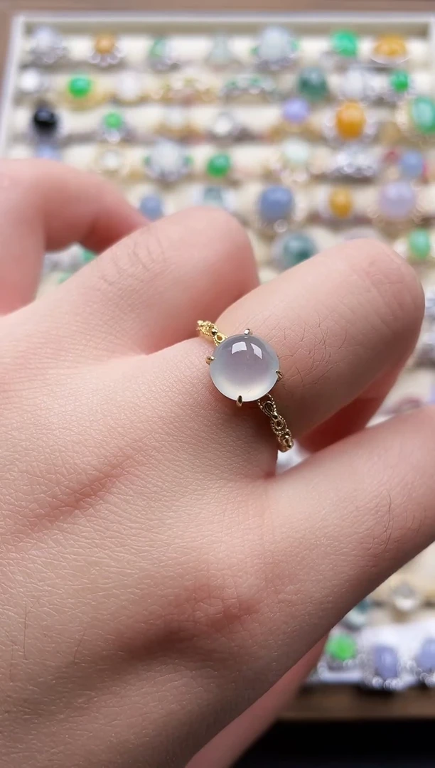 银S925镶嵌戒指翡翠171