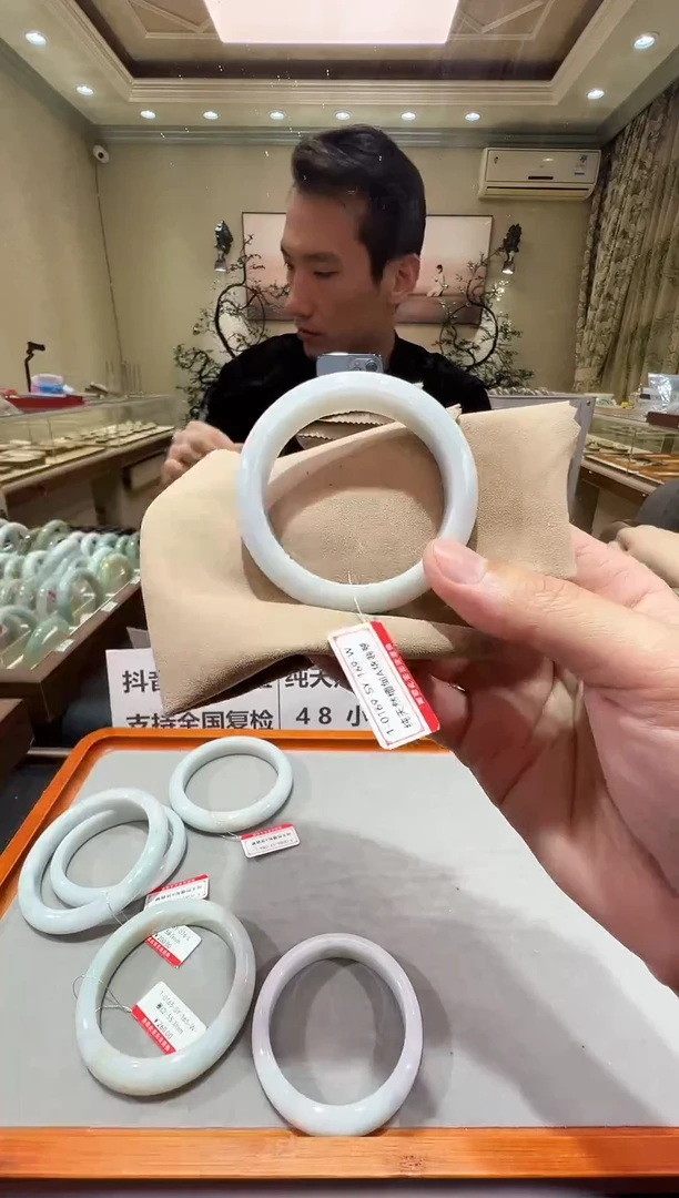 纯天然缅甸A货翡翠手镯50-51mm-1-169号-福利镯