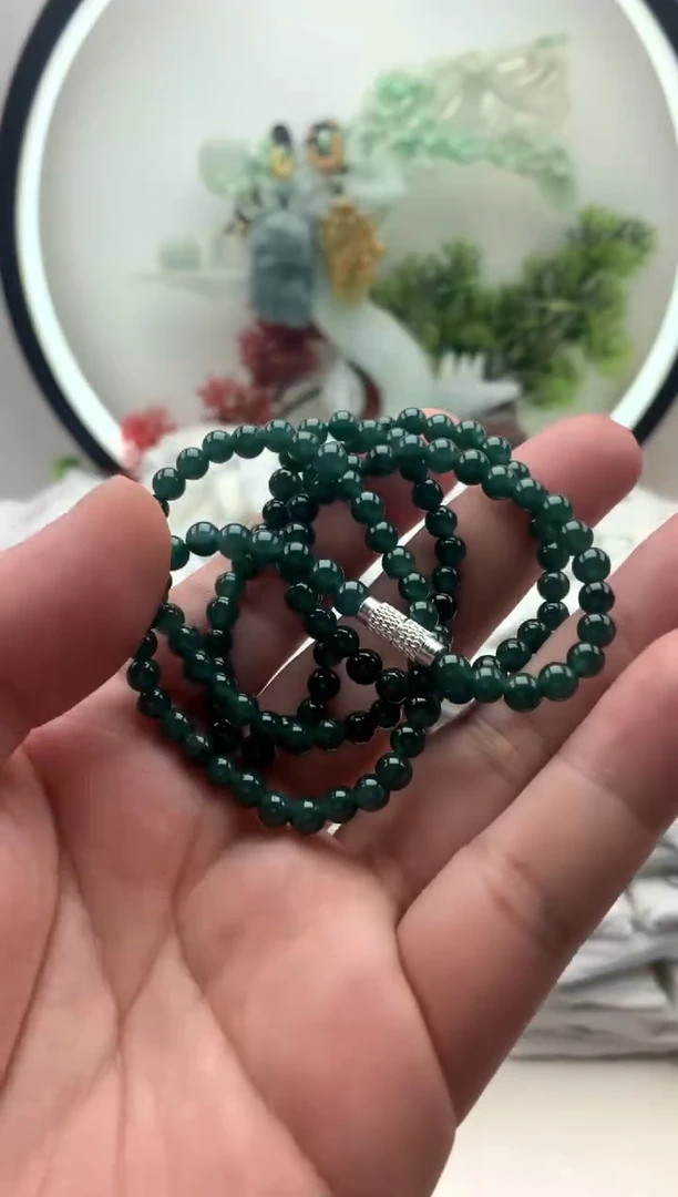 颈饰未镶嵌翡翠珠链