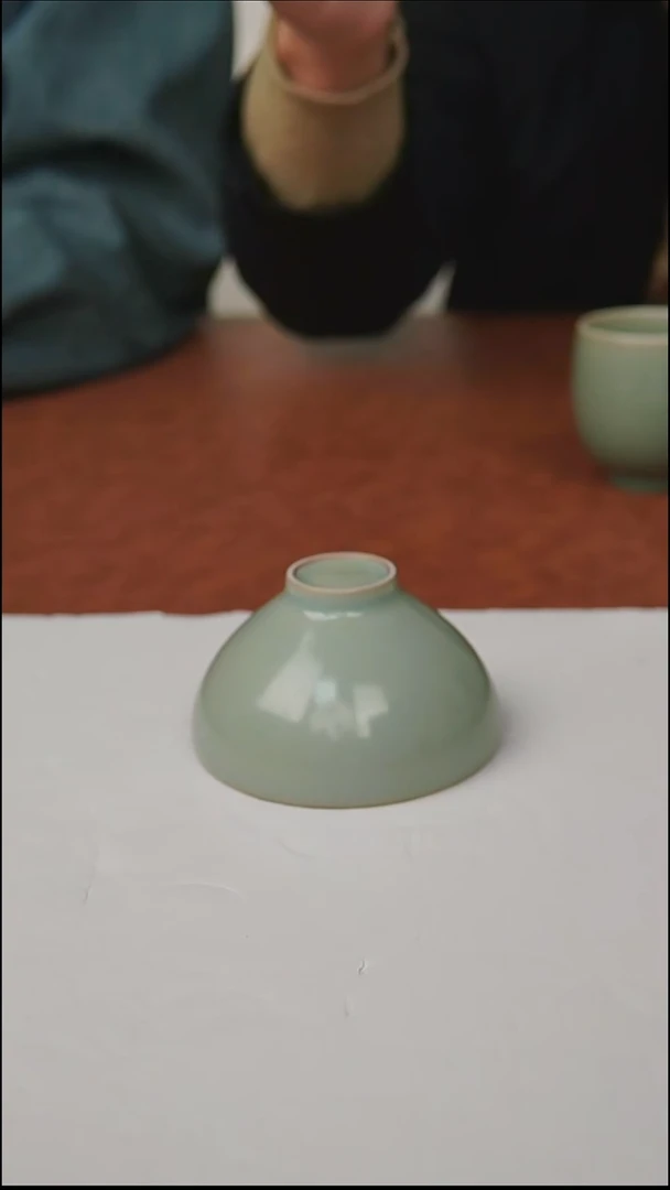 杯子瓷富山严选汝瓷，斗笠碗