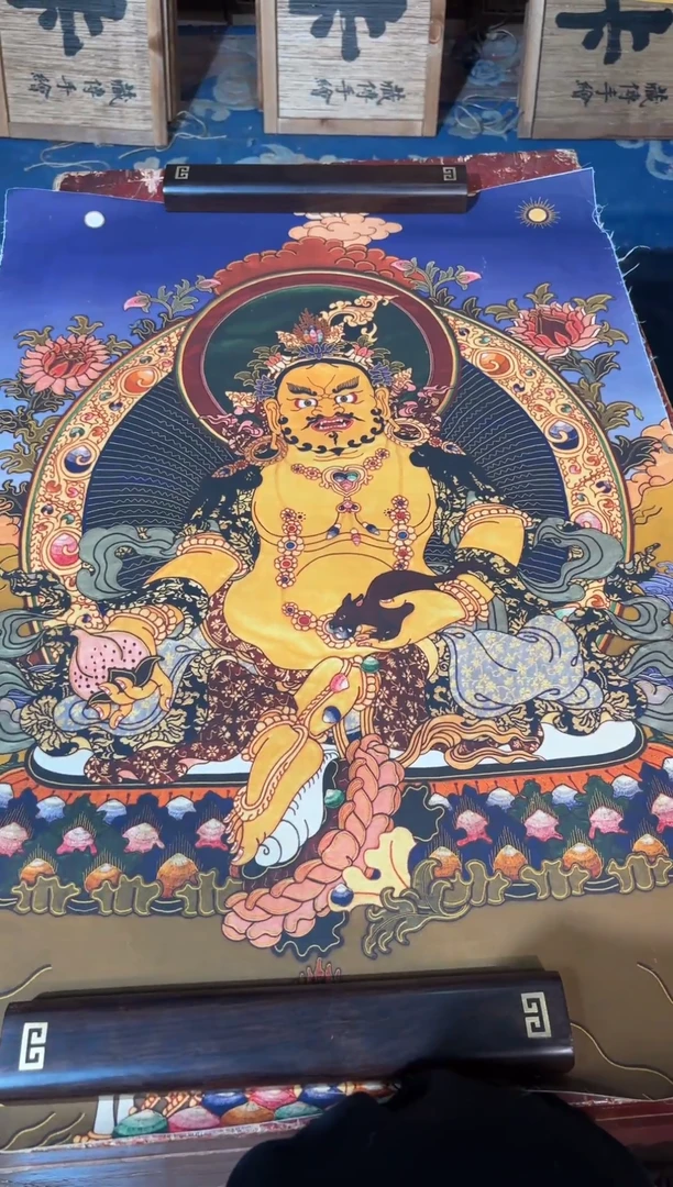 卷轴画龙妹的唐卡tk16