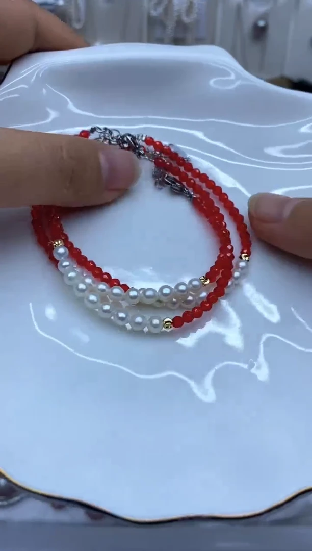 未镶嵌手链淡水珍珠手链多样性发其一