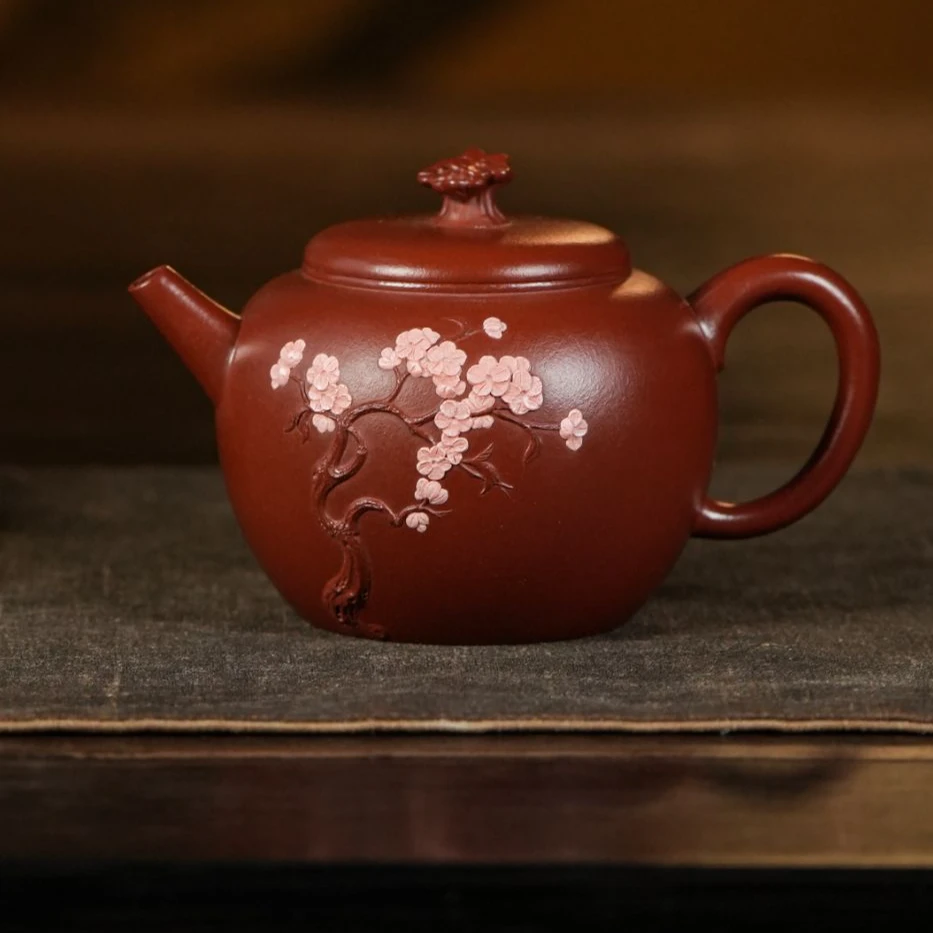 【详询客服】宜兴龙德堂 汤宣武《盛时》紫砂壶 原矿大红袍  约200cc