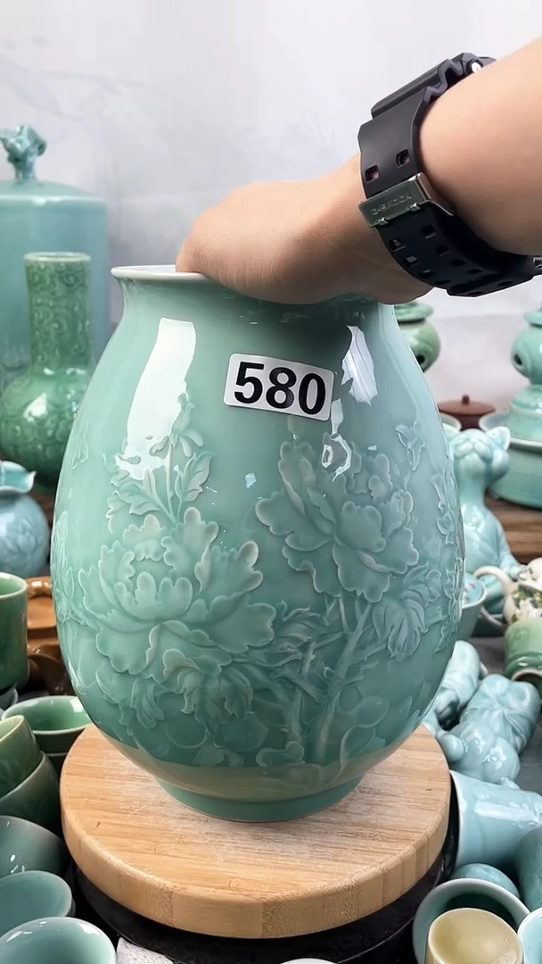 纯手工 特价福利 微瑕 慧仙青瓷