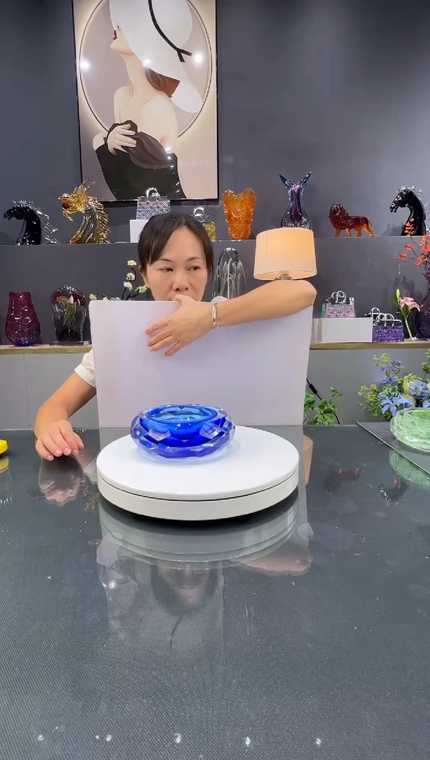 琉璃水晶琉璃烟灰缸1个