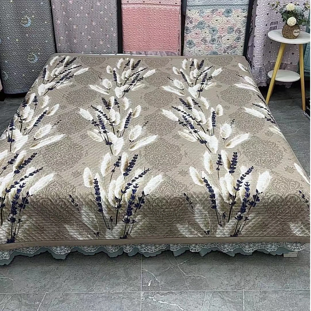 2.0*2.3米 四季针织棉床盖《豆蔻》