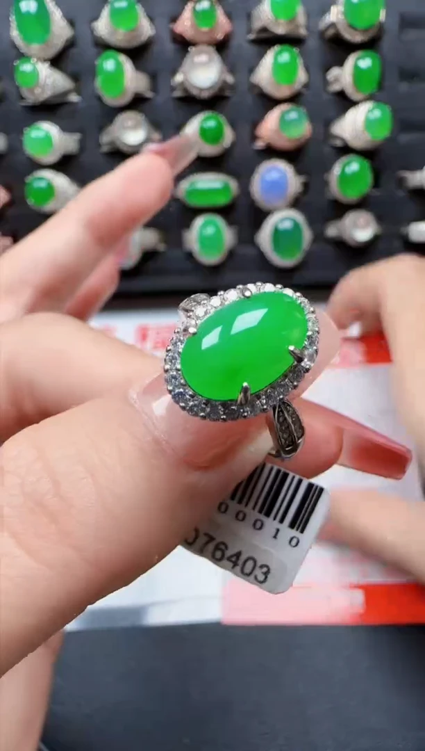 【闪购商品】翡翠戒指银S925镶嵌1725