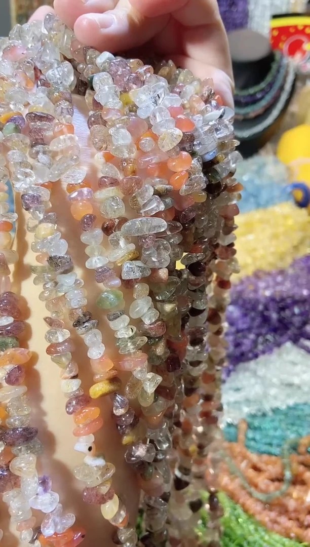 未镶嵌珠宝半成品水晶彩发晶