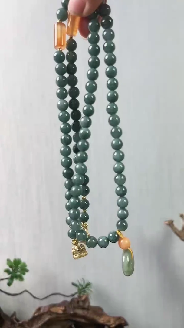 【闪购商品】翡翠颈饰未镶嵌珠链（男士）