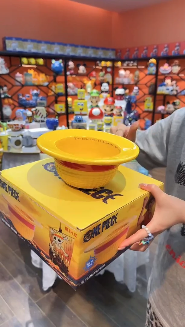 瓷片@@路飞帽水果沙拉碗（礼盒）