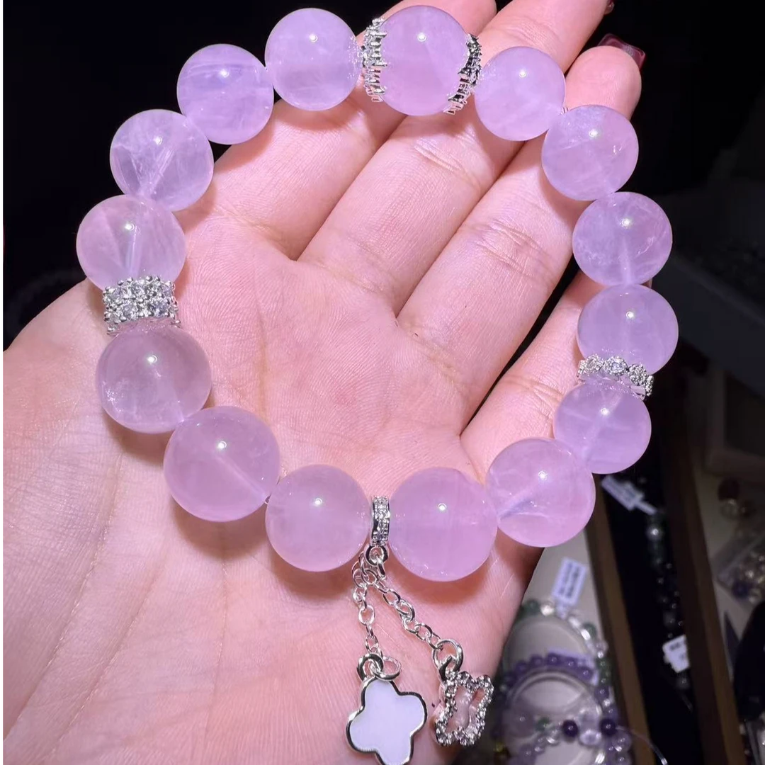 DIY粉晶14mm,绯雪糖心闺蜜，情侣款