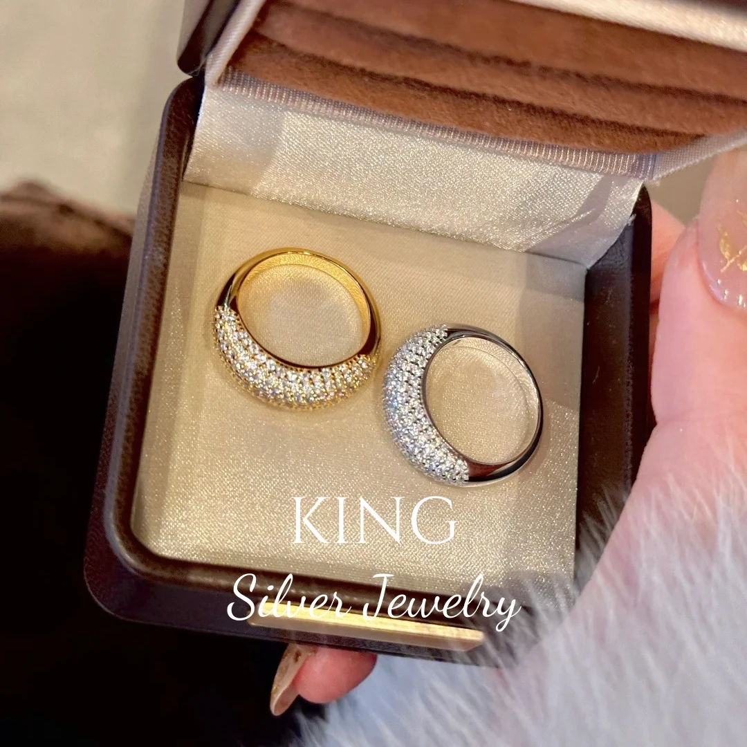 925银合成锆石戒指 king银饰珠宝满天星戒指蛇年送女友送老婆