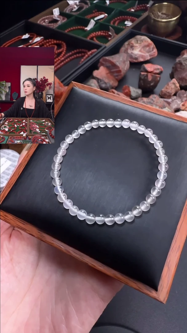 玛瑙/玉髓手链未镶嵌L**A原矿荔枝冻4mm+单圈多样性