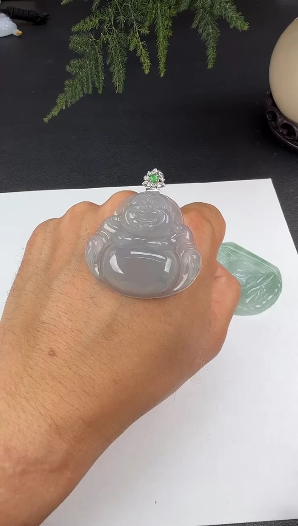 吊坠(不含链)18K金镶嵌翡翠翡翠饰品-182
