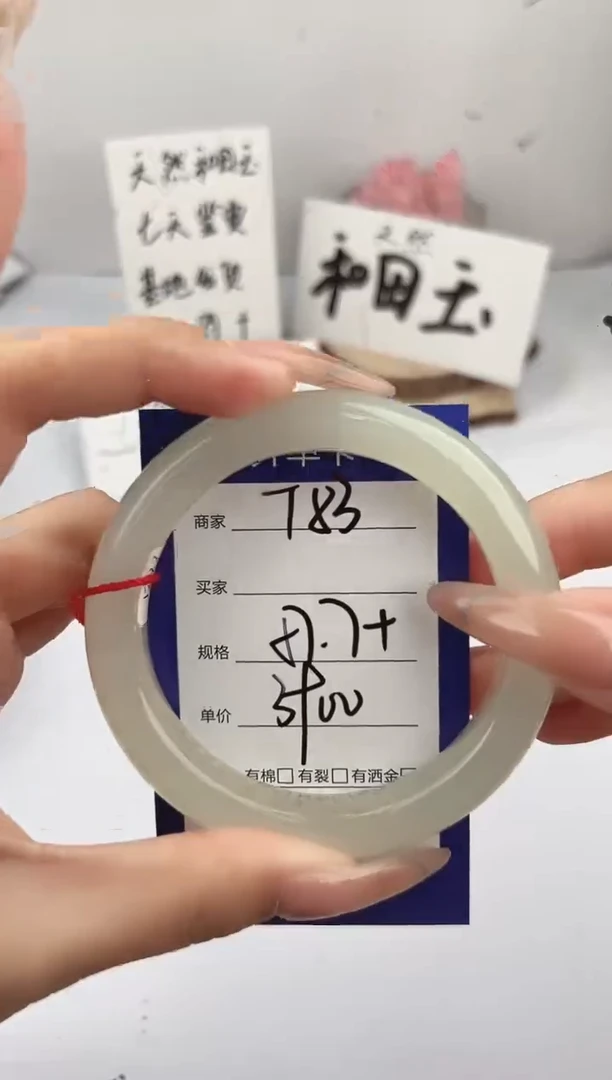 未镶嵌手镯和田玉微色差T83