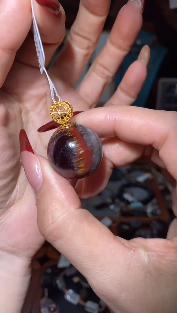 【闪购商品】水晶吊坠18K金镶嵌极光天眼