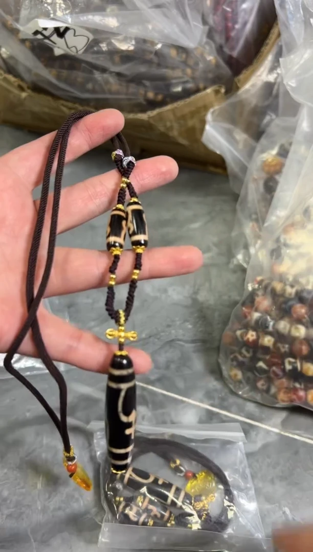 玛瑙/玉髓颈饰银S925镶嵌宝瓶玛瑙珠银配件款项链[2627]