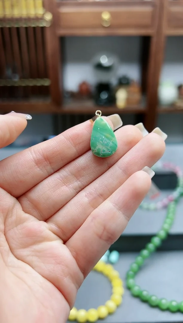 【闪购商品】绿松石吊坠合金松石吊坠*1 QJG赠链