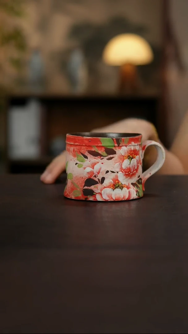 杯景德镇陶瓷杯碗柴烧多人
