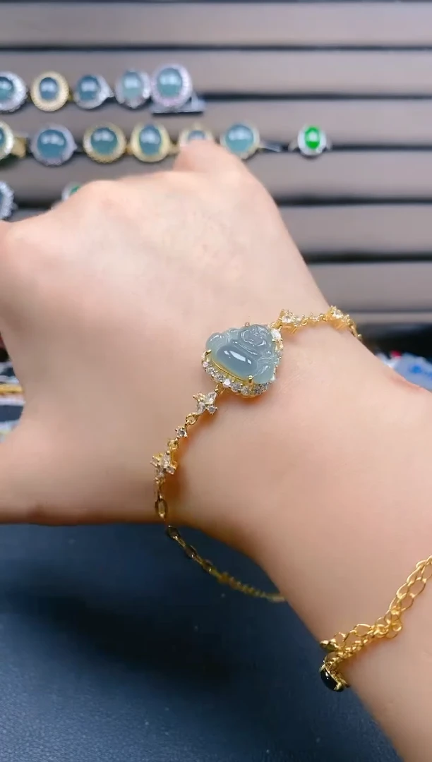 翡翠戒指银S925镶嵌2112