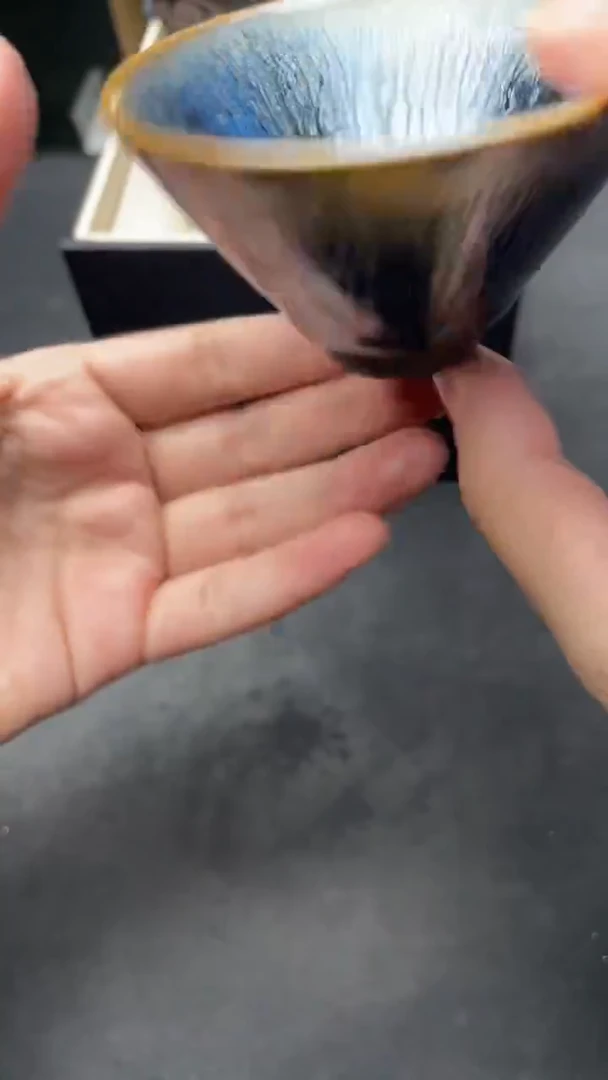 茶盏若烨百花建盏主人杯（小斗笠）