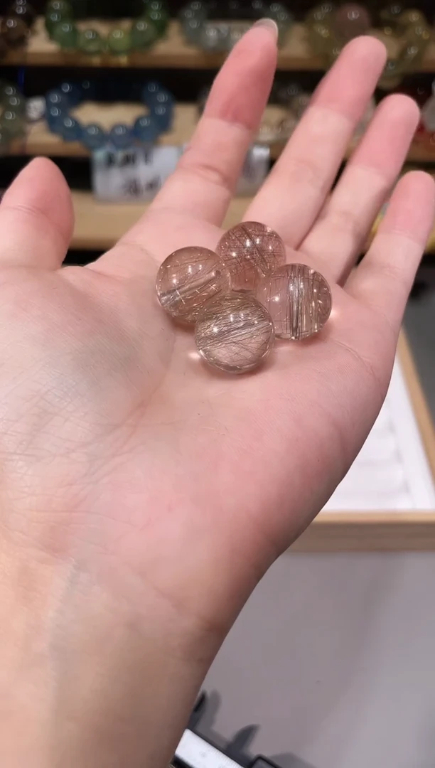 未镶嵌手链水晶A334发晶单珠17多样性发一