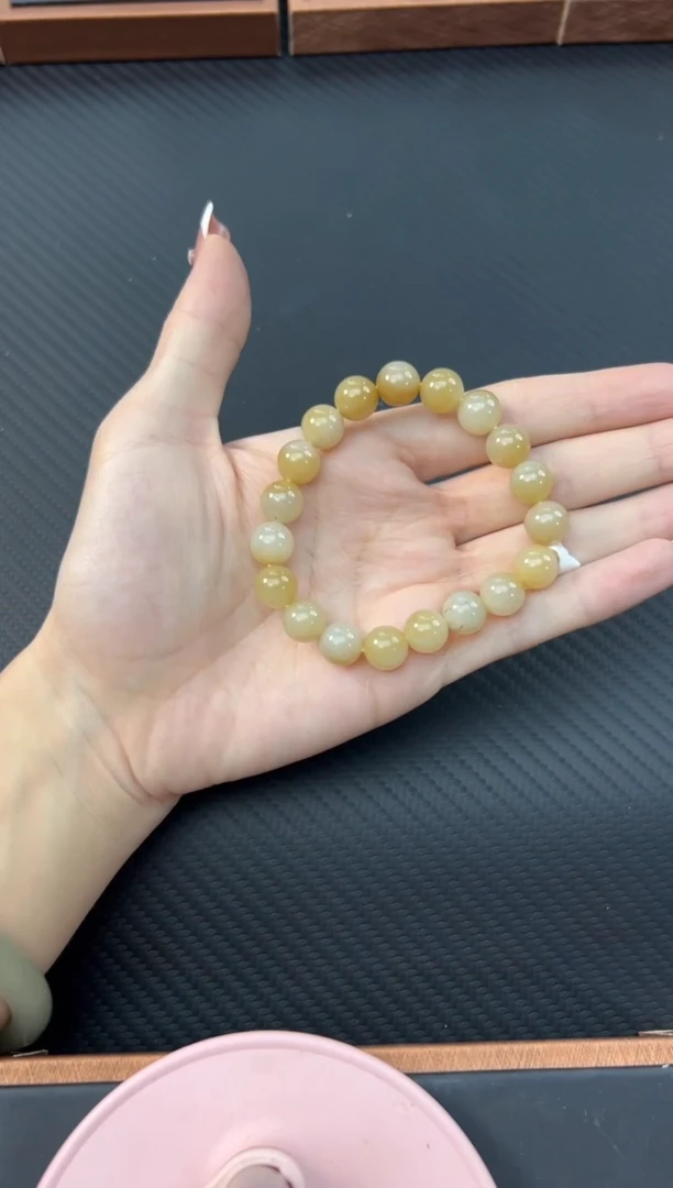 【闪购商品】和田玉手串未镶嵌若羌微色差卡10手串