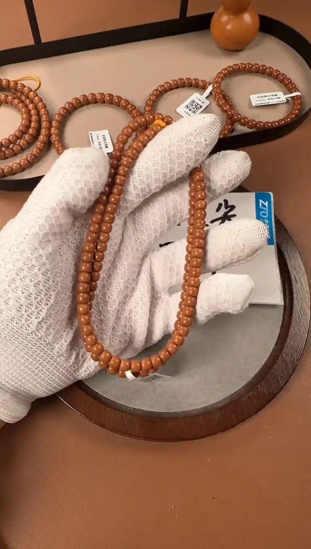 手串橄榄核6.0mm核尖108，老挝料，老型珠，高油高密