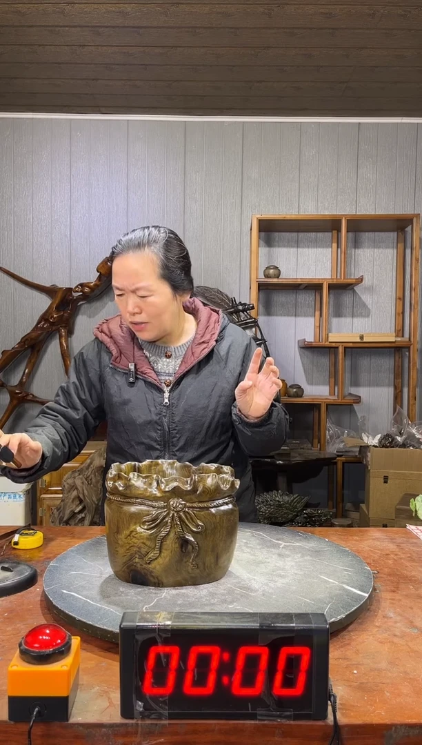 金丝楠小**弯阴沉木钱袋