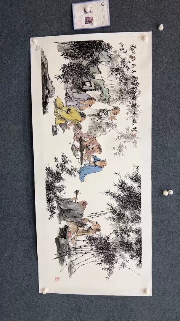 国画10.31-冯高翔-小六尺红袍原作-19