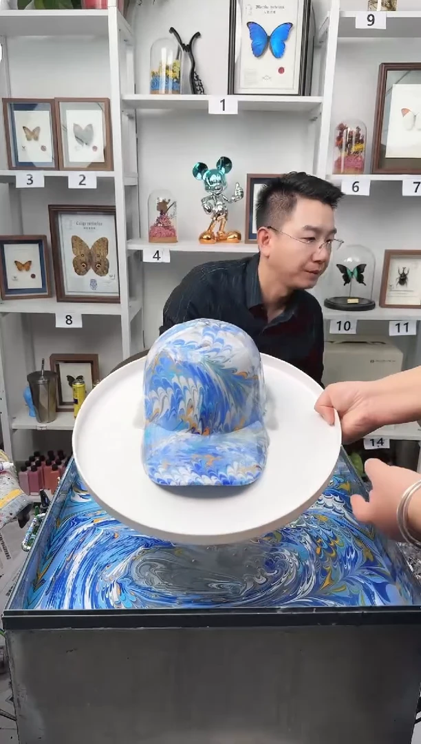 纯棉儿童款盘龙纹水拓帽