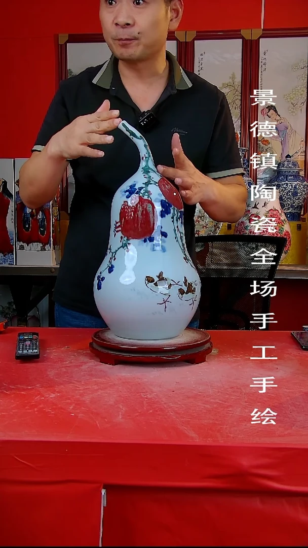摆件手景德镇陶瓷 全场手工绘20
